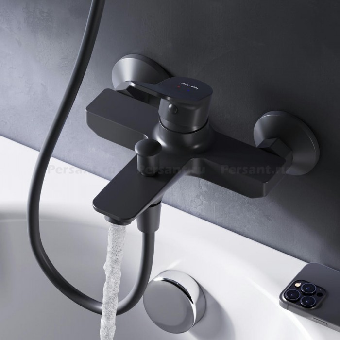 Смеситель для ванны AM.PM X-Joy F85A10022 черный матовый
