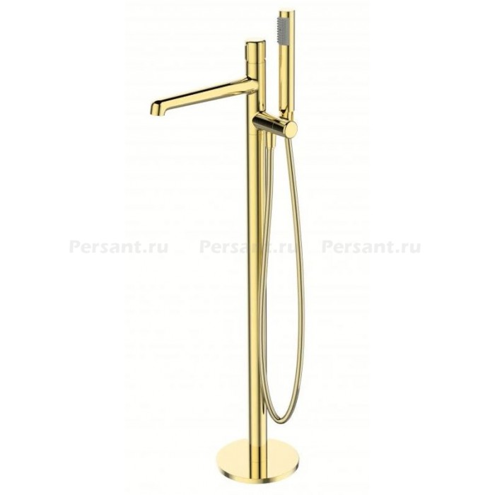 Смеситель для ванны BelBagno Uno UNO-FMT-ORO напольный, золото глянцевое