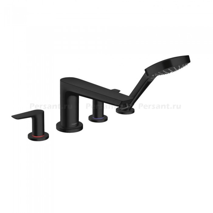 Смеситель на борт ванны hansgrohe Talis E 71748670 на 4 отверстия, матовый черный