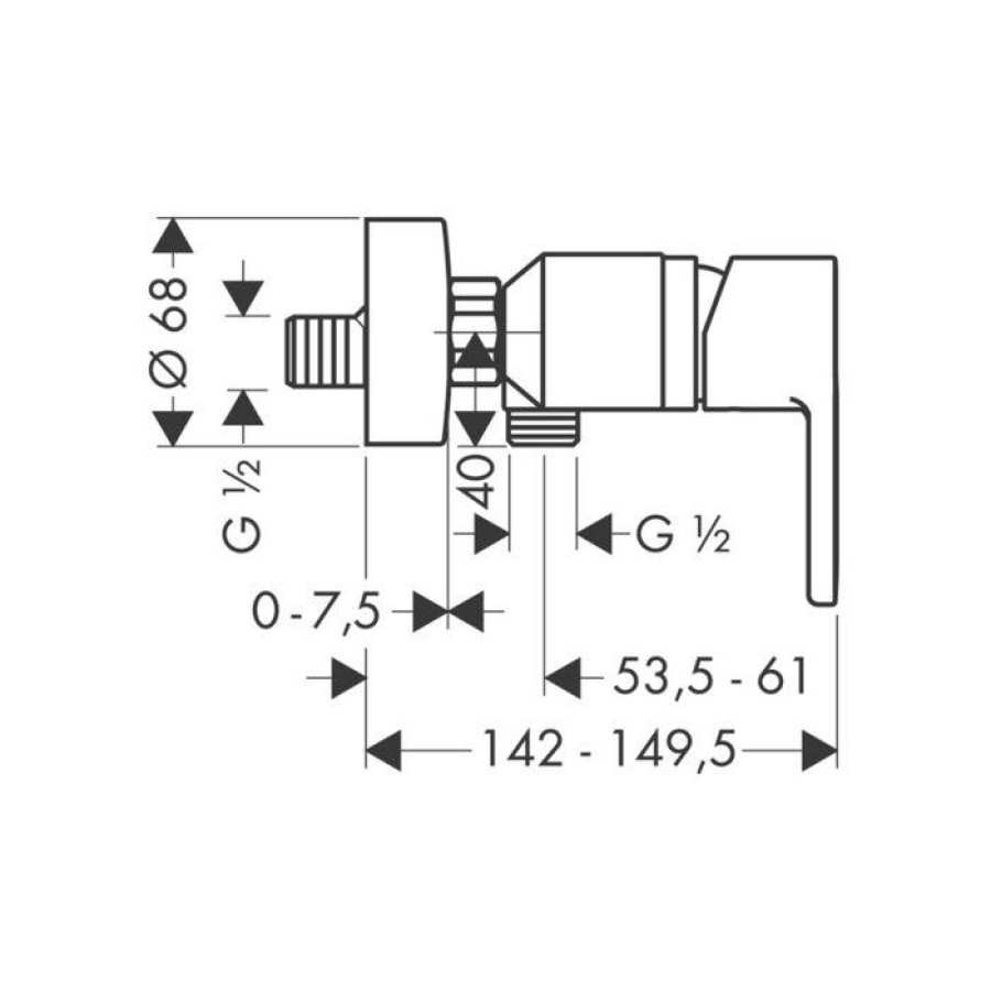 Смеситель для душа Hansgrohe Metropol S 14661000