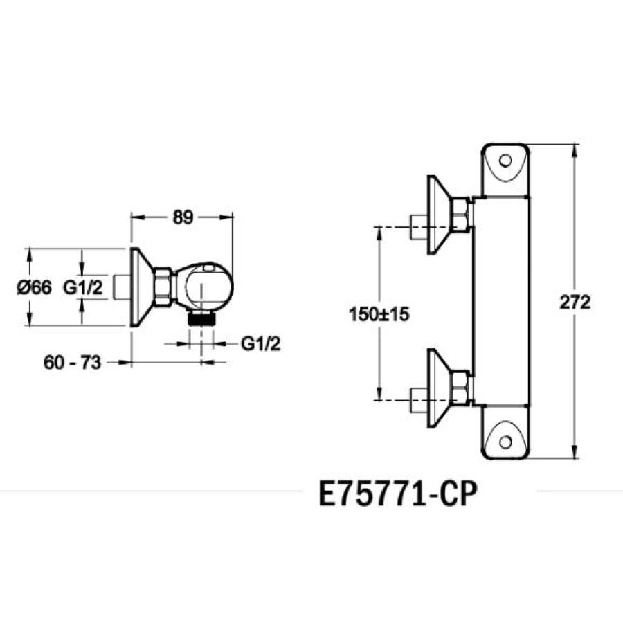 Смеситель Jacob Delafon Robust E75771-CP