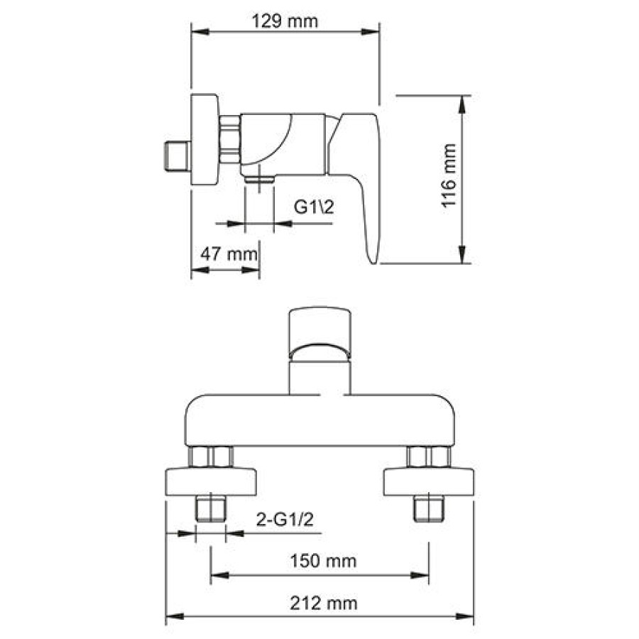 Смеситель для душа WasserKraft Vils 5602 с лейкой