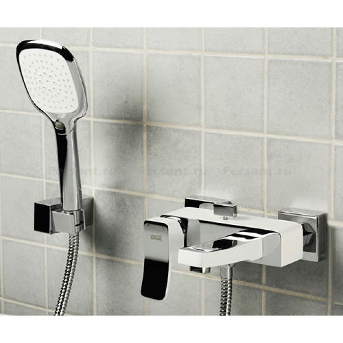 Смеситель для ванны WasserKRAFT Aller 1061WHITE белый/хром