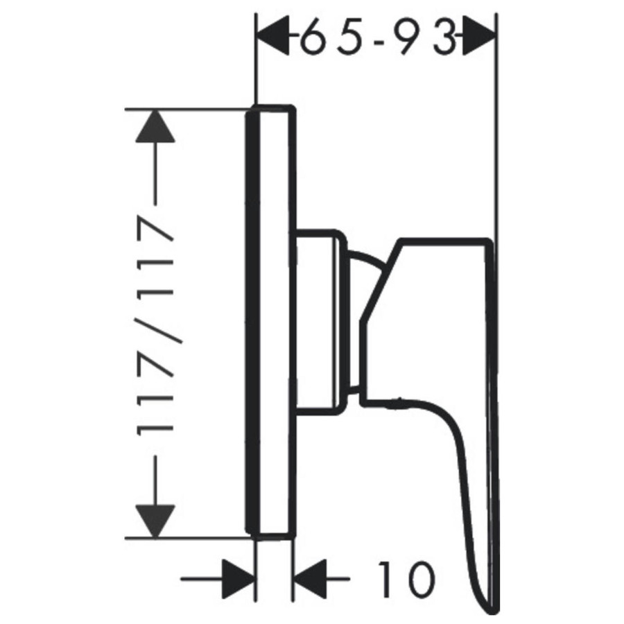 Смеситель для душа hansgrohe Talis E 71764000 (внешняя часть)