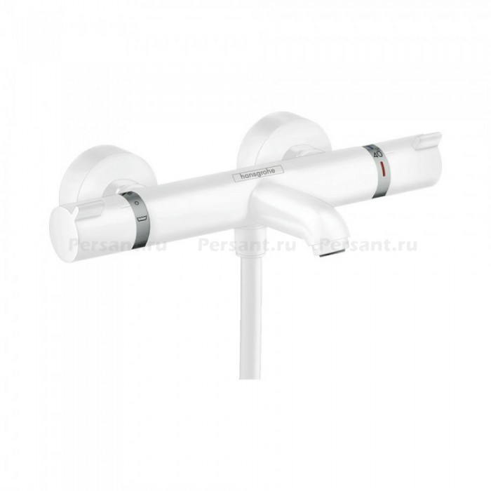 Смеситель для ванны Hansgrohe Ecostat Comfort 13114700 с термостатом, белый матовый