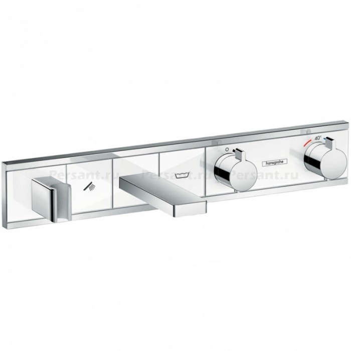 Смеситель для ванны Hansgrohe RainSelect 15359400 встраиваемый, хром/белый