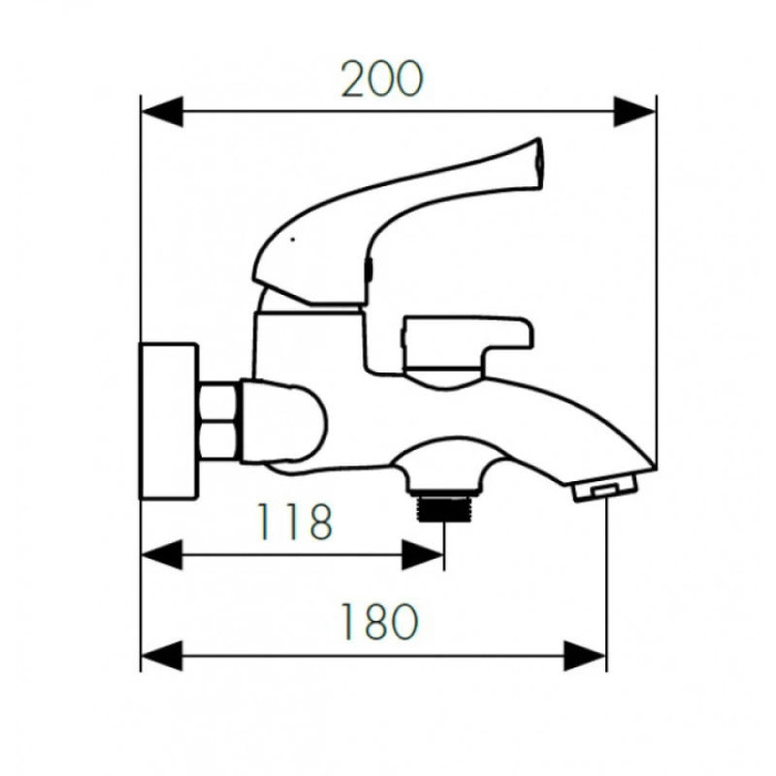 Смеситель для ванны Kaiser Comba 48022-1