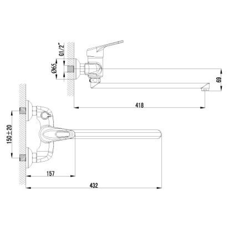 Смеситель для ванны Lemark Luna LM4117C