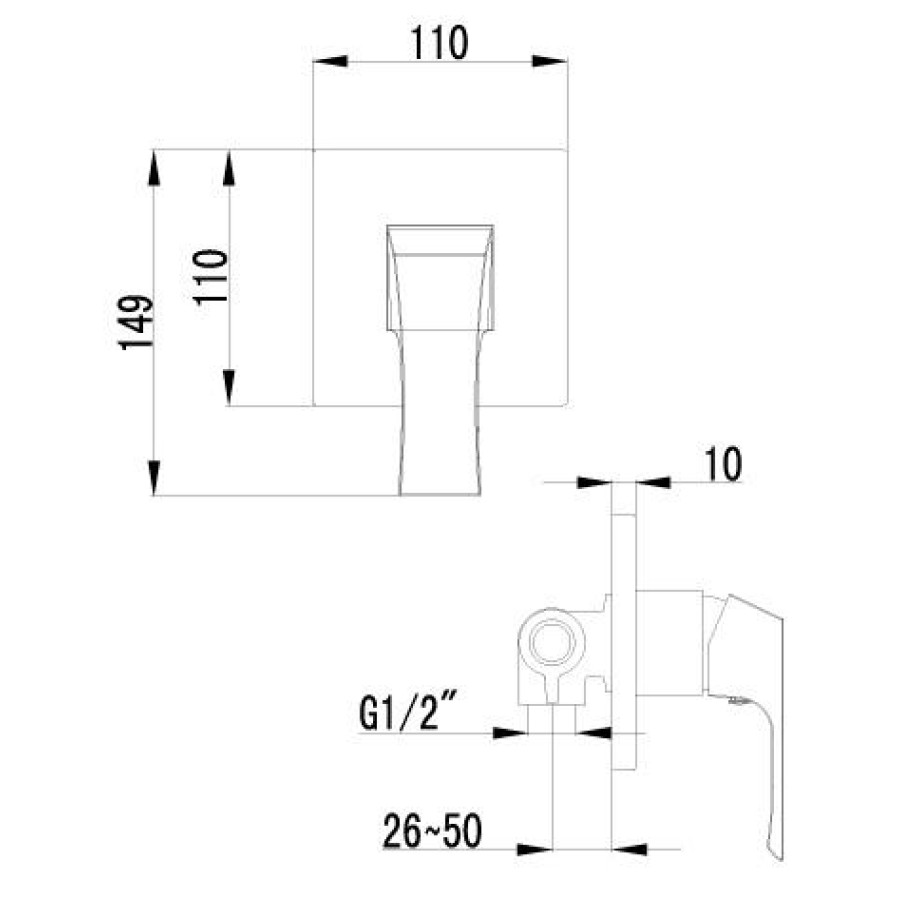 Смеситель для душа Lemark Unit LM4523C