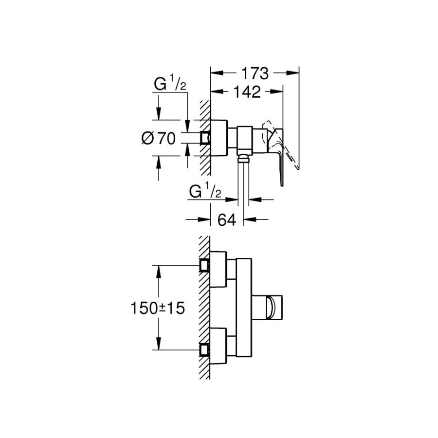 Смеситель для душа GROHE Lineare 33865001