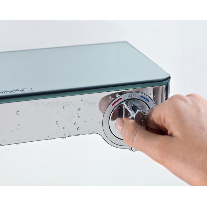 Смеситель для ванны Hansgrohe Select 13151400 с термостатом, белый/хром