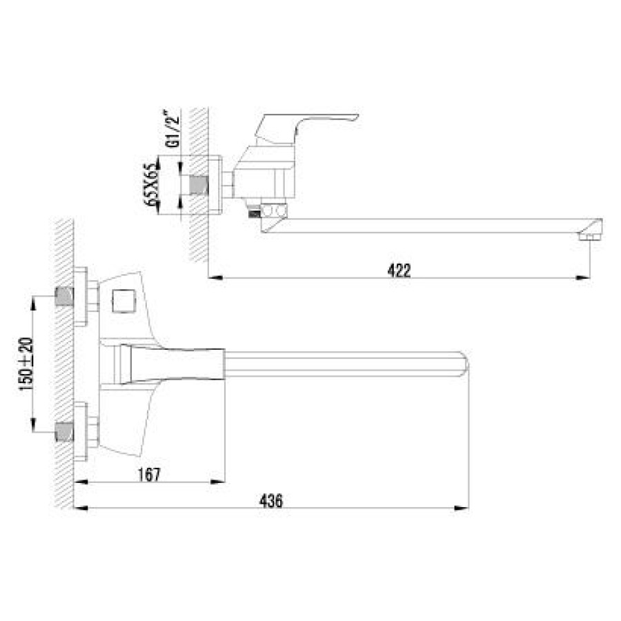 Смеситель для ванны Lemark Unit LM4517C