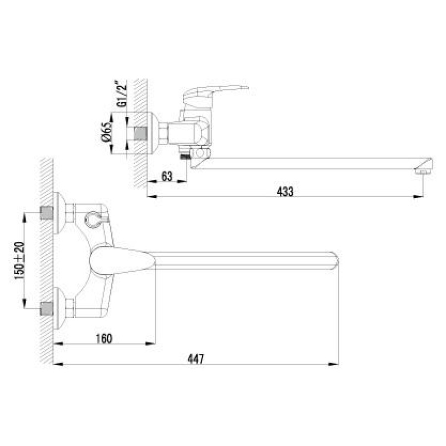 Смеситель для ванны Lemark Pramen LM3317C