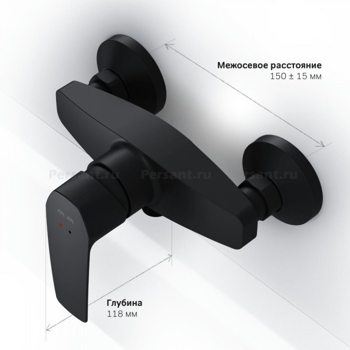 Смеситель для душа AM.PM Gem F90A20022 черный матовый