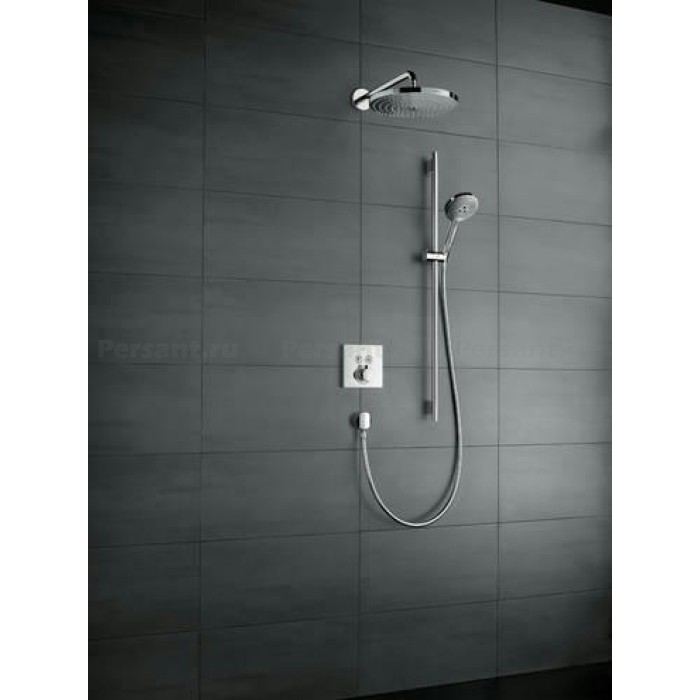 Смеситель для душа hansgrohe ShowerSelect 15763670 с термостатом, на 2 потока, яерный матовый