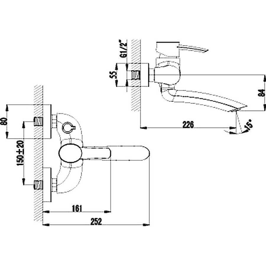 Смеситель для ванны Lemark Atlantiss LM3214C