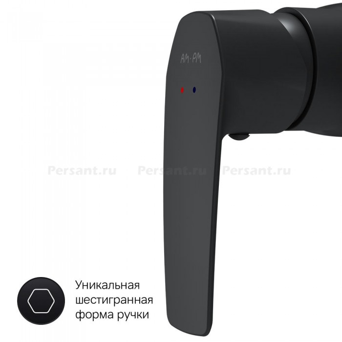 Смеситель для душа AM.PM Gem F90A20022 черный матовый