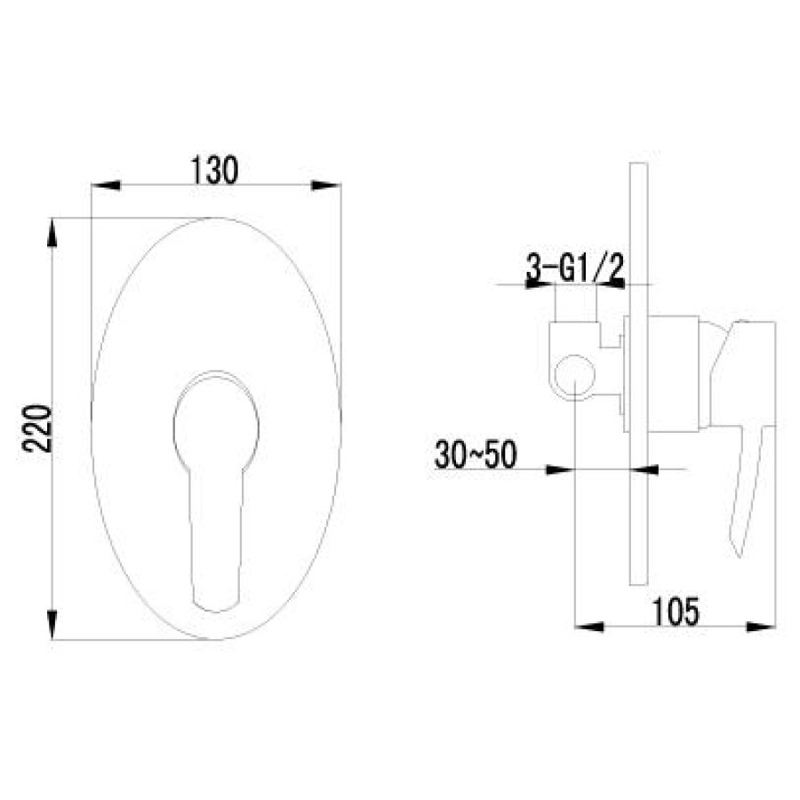 Смеситель для душа Lemark Atlantiss LM3223C