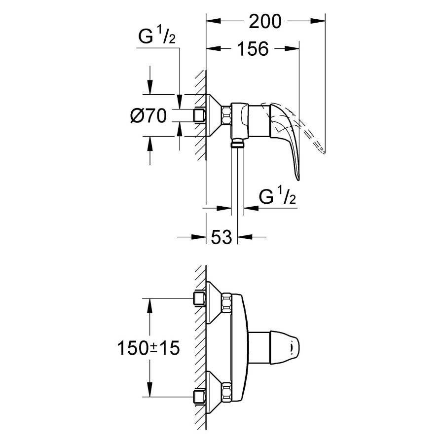 Смеситель для душа Grohe Euroeco 32740000