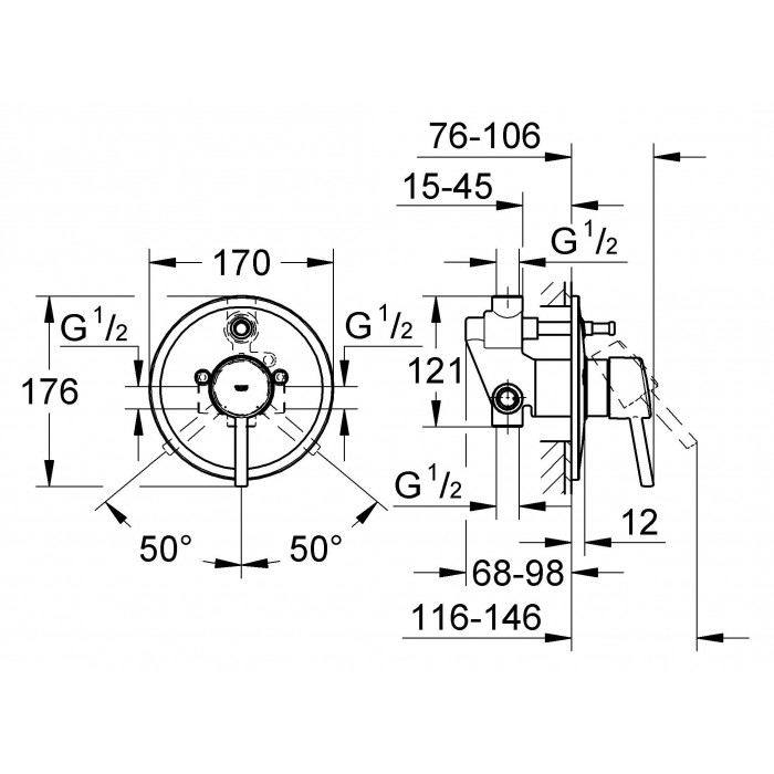 Смеситель для ванны Grohe Concetto New 32214001