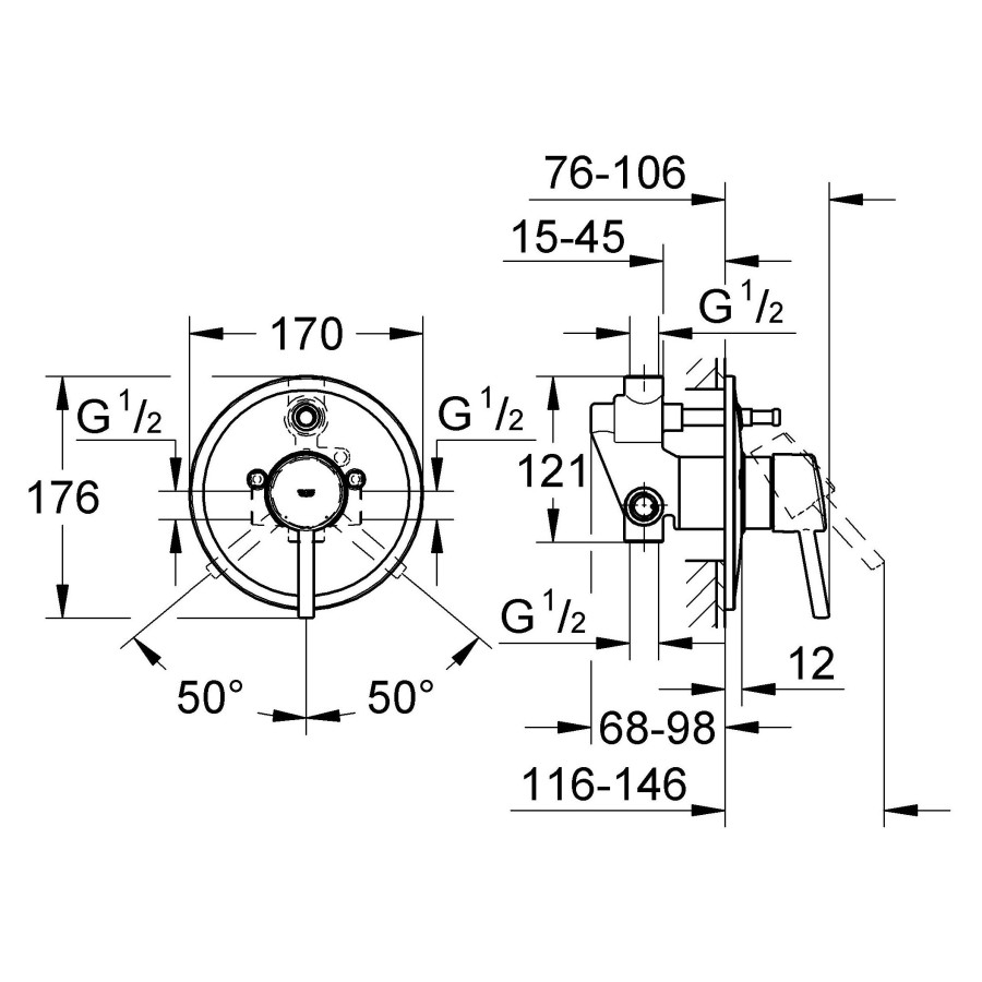 Смеситель для ванны Grohe Concetto New 32214001