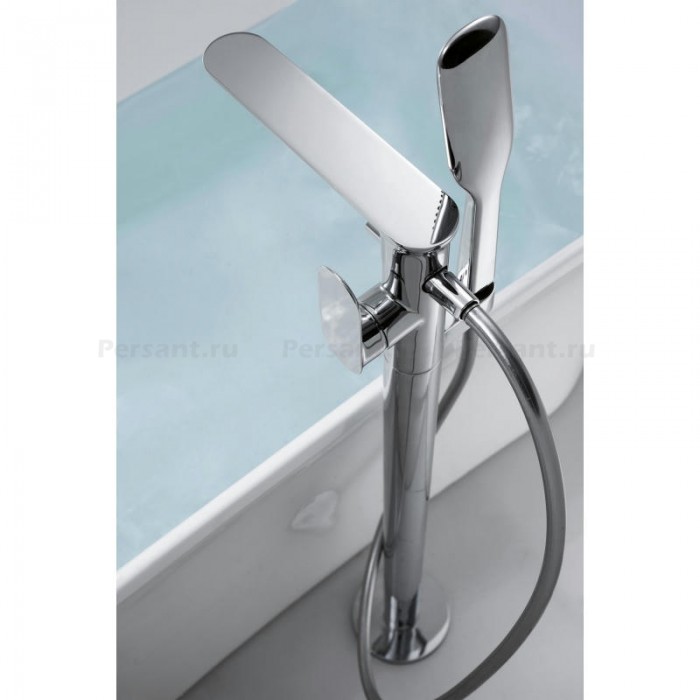 Смеситель для ванны Bravat Gina F665104C-B3-ENG напольный, хром