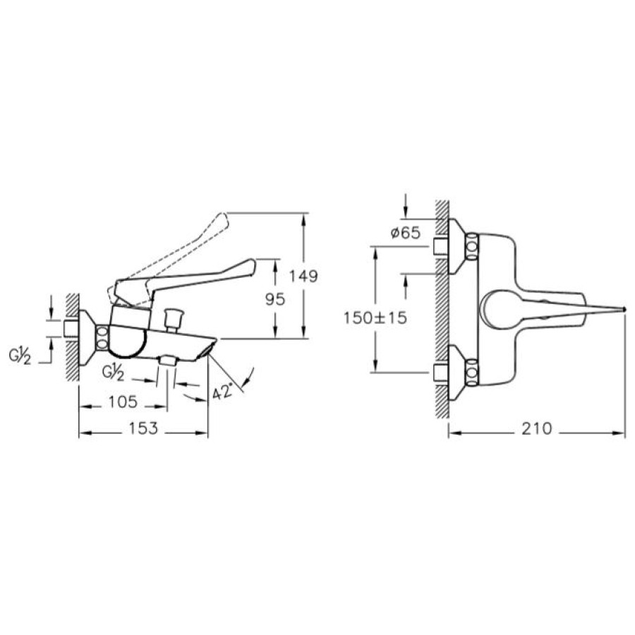 Смеситель для душа Vitra Aquamed A42485EXP