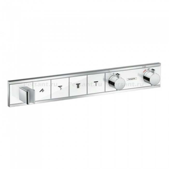 Смеситель для душа hansgrohe RainSelect 15357400 с термостатом, на 4 потока, белый/хром
