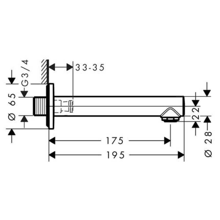 Излив на ванну hansgrohe Talis S 72410000