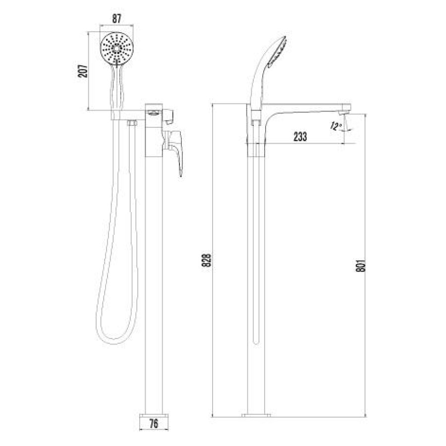 Смеситель для ванны Lemark Shift LM4344C