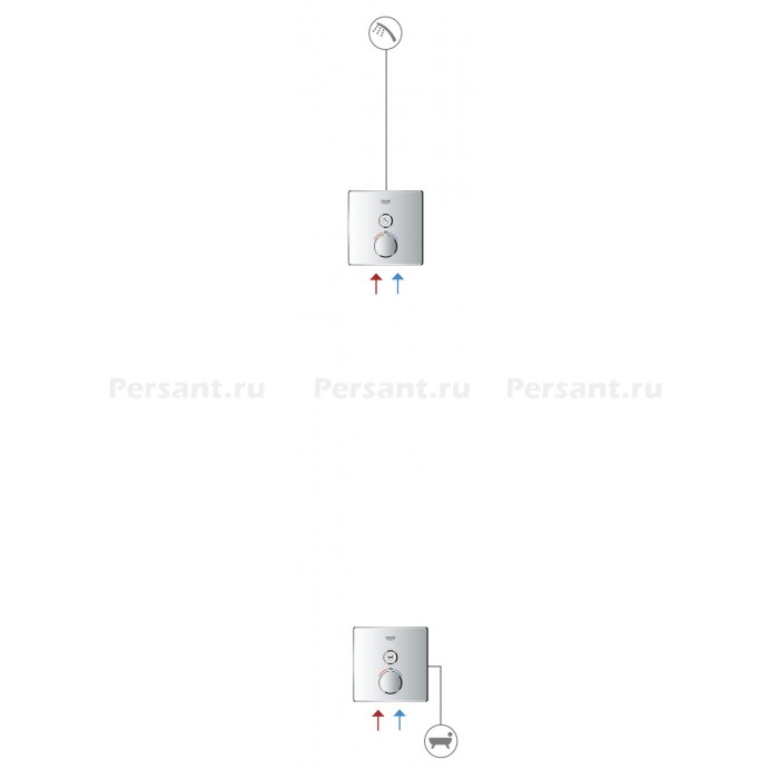 Смеситель для душа Grohe Grohtherm SmartControl 29123000