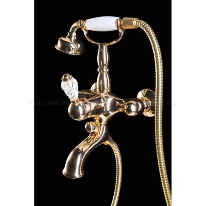 Смеситель для ванны Boheme Crystal 283-CRST золото