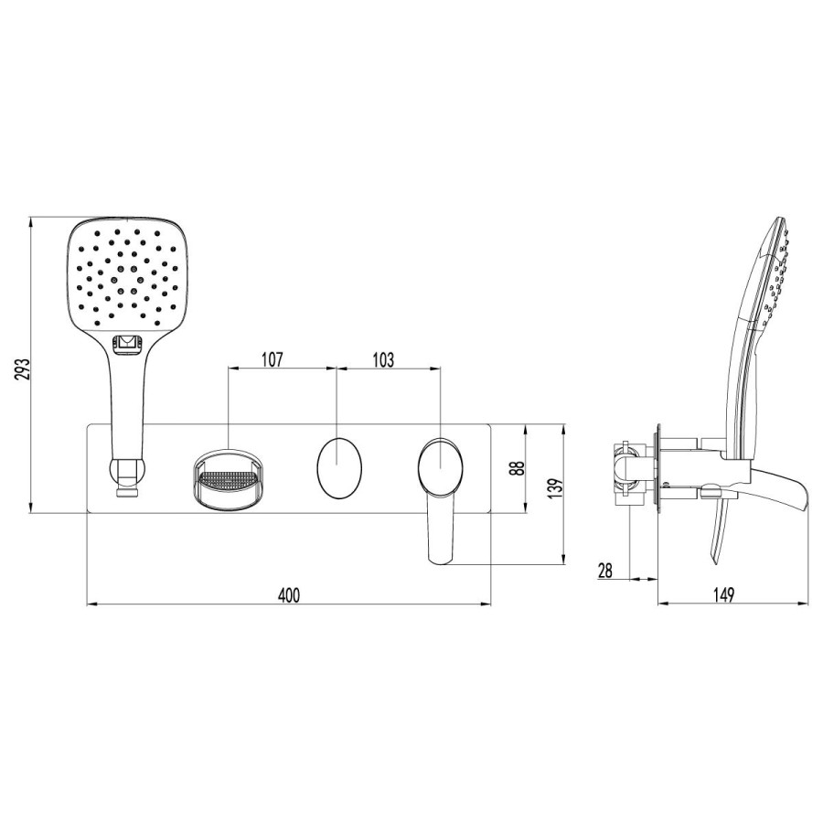 Смеситель для ванны Lemark Atlantiss LM3224C