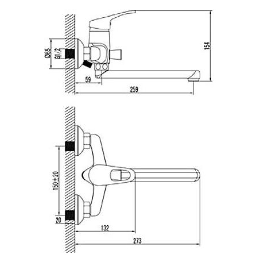 Смеситель для ванны Lemark Omega LM3110C