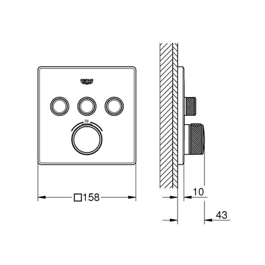 Смеситель для душа Grohe Grohtherm SmartControl 29126000