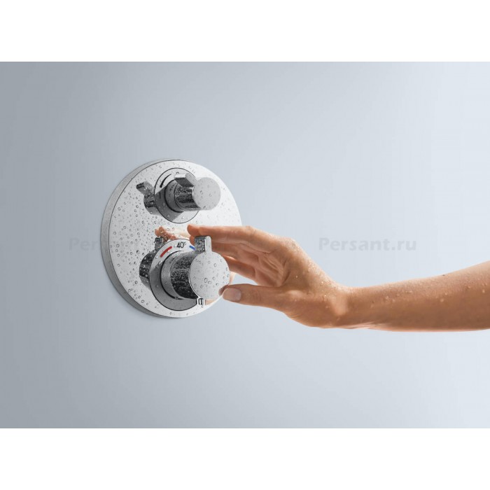 Смеситель для душа Hansgrohe Ecostat S 15757000 с термостатом, на 1 поток, хром