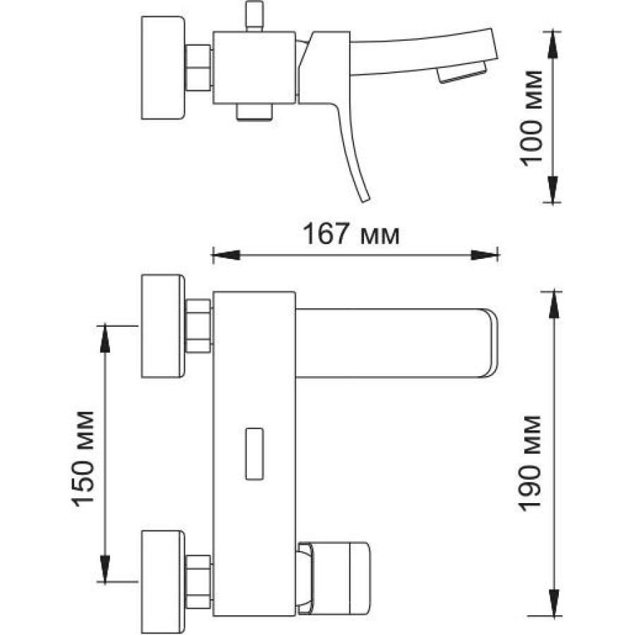 Смеситель для ванны WasserKRAFT Exter 1601