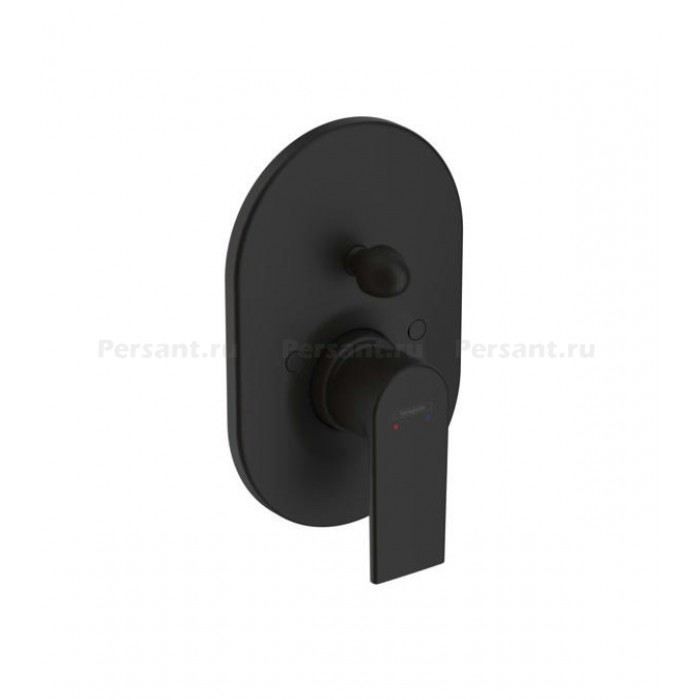 Смеситель для ванны hansgrohe Vernis Shape 71458670 встраиваемый, черный матовый