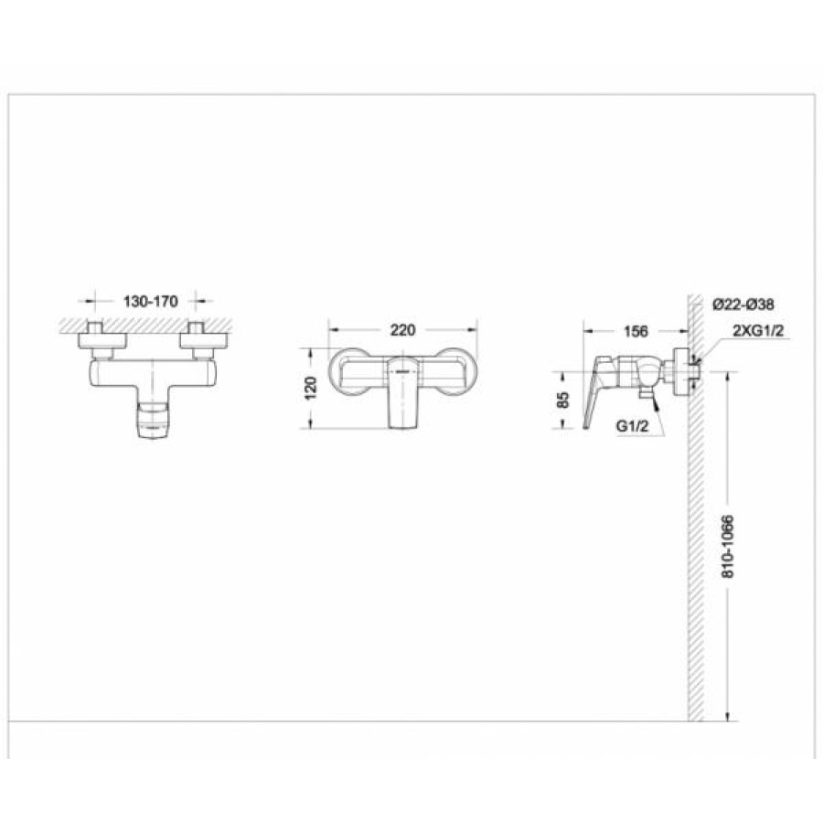 Смеситель для душа Bravat REAL F9121179CP-01