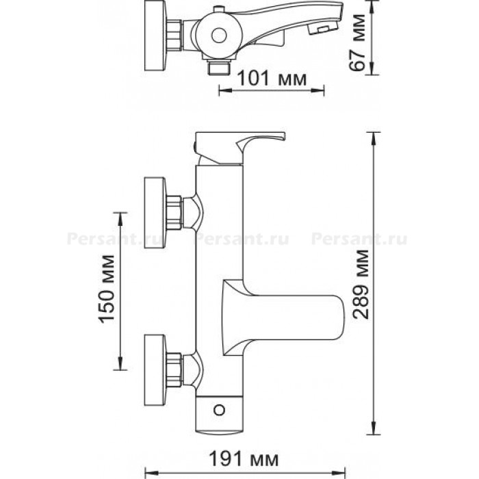 Смеситель для ванны WasserKRAFT Berkel 4801 хром