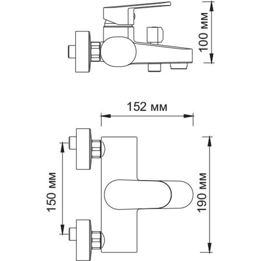 Смеситель для ванны WasserKRAFT Donau 5301