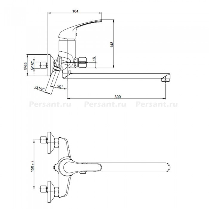Смеситель для ванны Paini Trento TRCR119LMKM хром