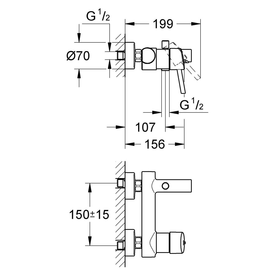 Смеситель для ванны Grohe Concetto 32211001