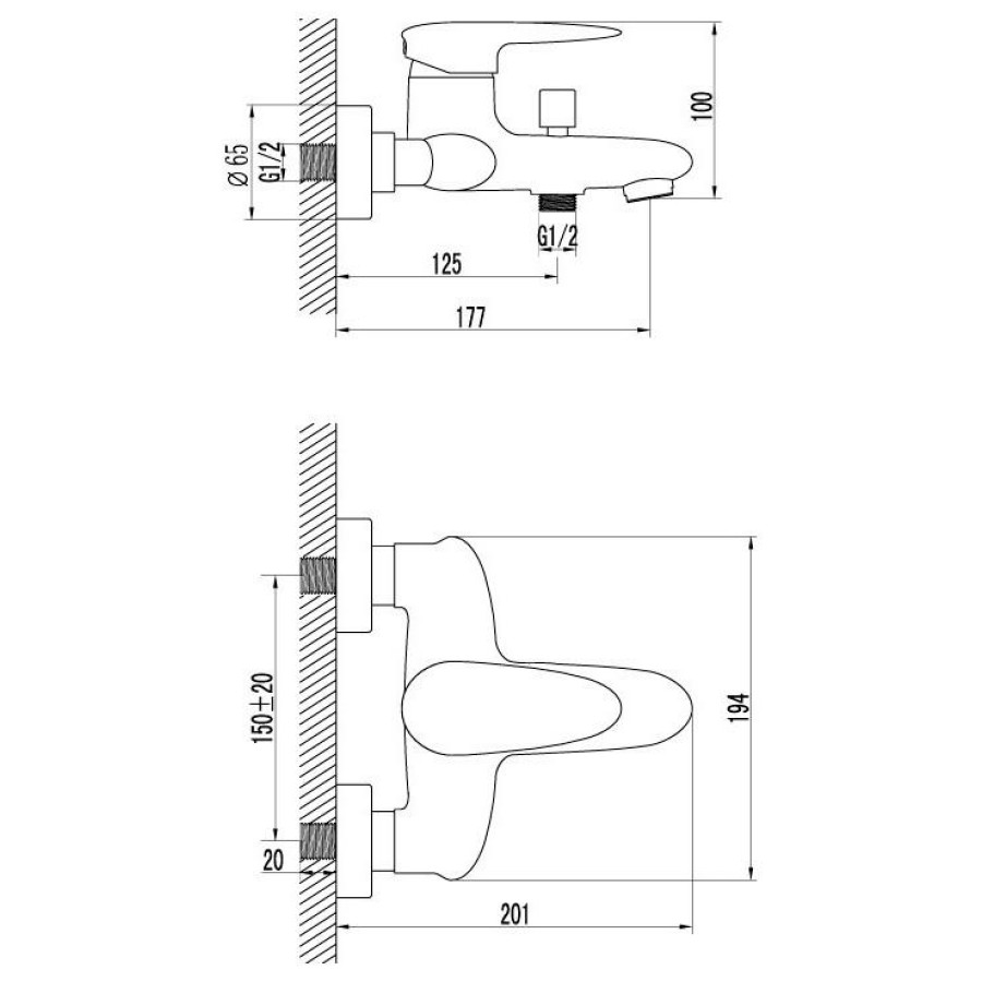 Смеситель для ванны Lemark Status LM4402C