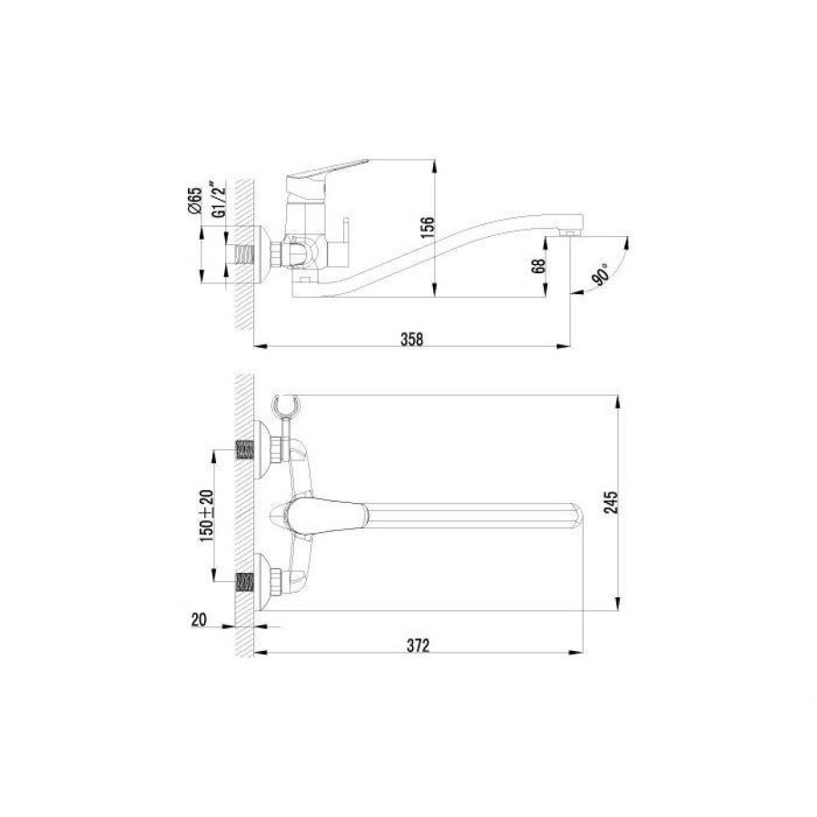 Смеситель для ванны Lemark Partner LM6553C