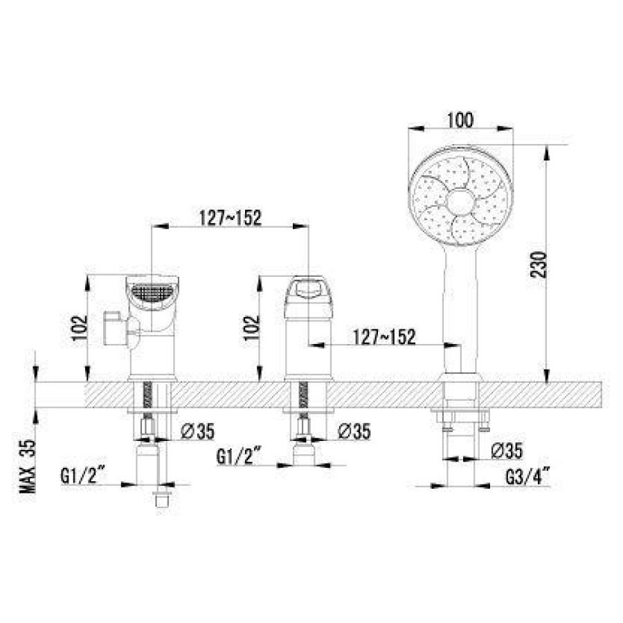 Смеситель для ванны Lemark Omega LM3145C