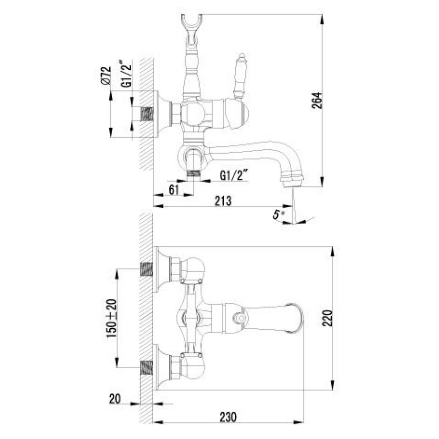 Смеситель для ванны Lemark Villa LM4812B