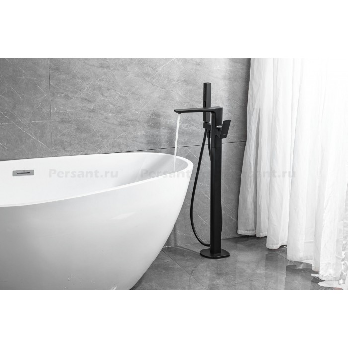Смеситель для ванны Allen Brau Infinity 5.21009-31 напольный, черный матовый