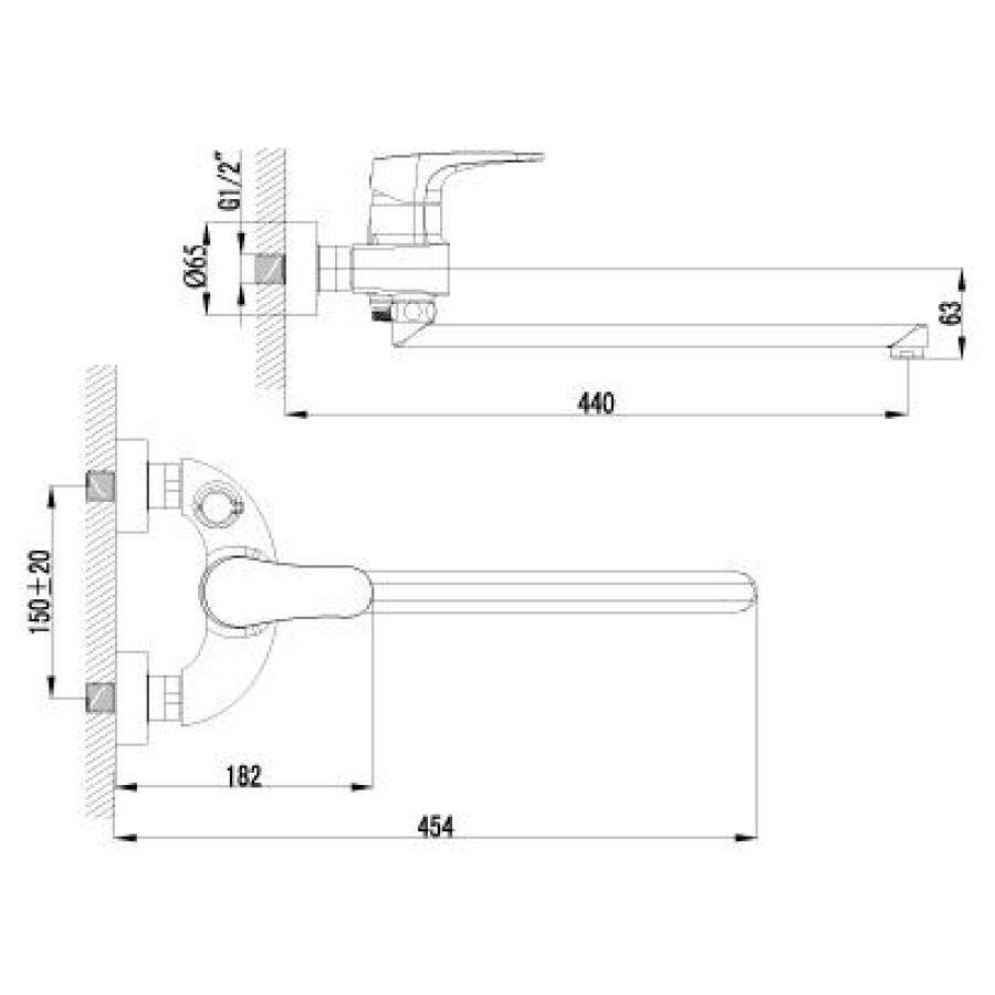 Смеситель для ванны Lemark Shift LM4317C