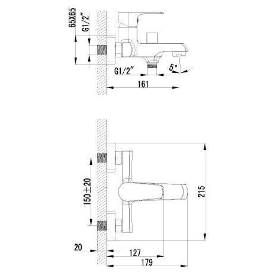 Смеситель для ванны Lemark plus Factor LM1612C